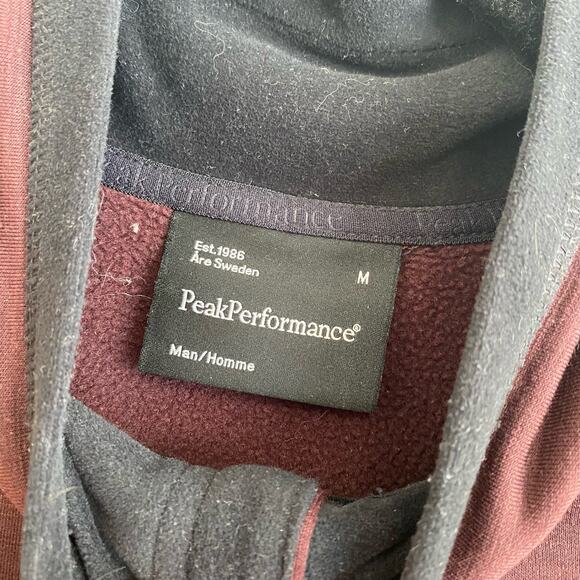 Peak Performance Heli Mid Jacket Full Zip Brushed Fleece Red Size M - Picture 2 of 8